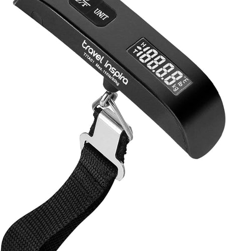 Luggage Scale, Portable Digital Hanging Baggage Scale for Travel, Suitcase Weight Scale with Rubber Paint, 110 Pounds, Battery Included
