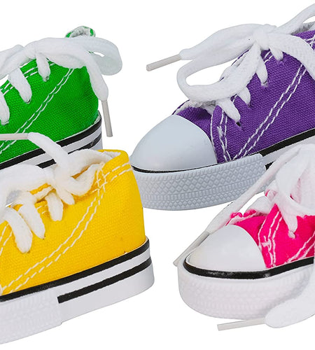 6 Mini Sneakers Colorful Cotton Shredding Foraging Treat Chew Parrot Parakeets Cockatiels Conures and Similar Birds