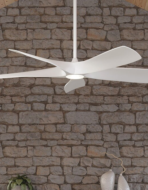 Load image into Gallery viewer, Vernal 60-In Painted Nickel with Painted Nickel Blades LED Covered Outdoor Smart Propeller Ceiling Fan with Light and Remote Control Included 5 -Blade
