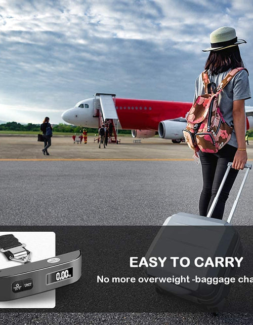 Load image into Gallery viewer, Luggage Scale, Portable Digital Hanging Baggage Scale for Travel, Suitcase Weight Scale with Rubber Paint, 110 Pounds, Battery Included
