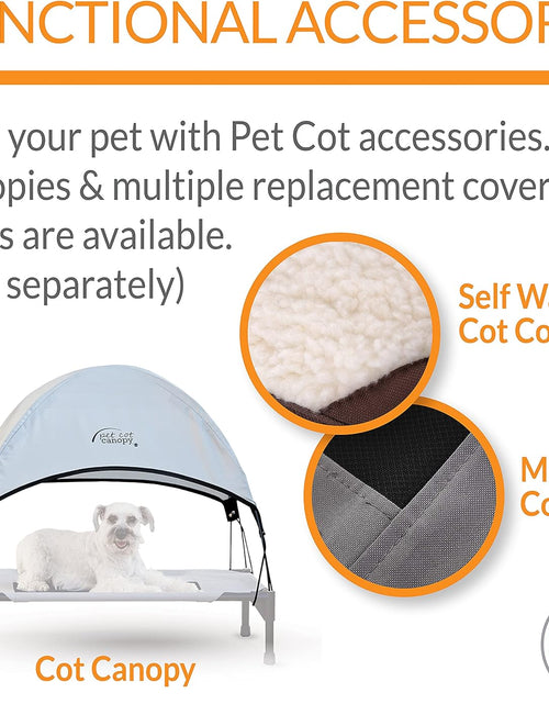 Load image into Gallery viewer, Original Pet Cot Elevated Dog Bed Gray/Black Mesh Large 30 X 42 X 7 Inches
