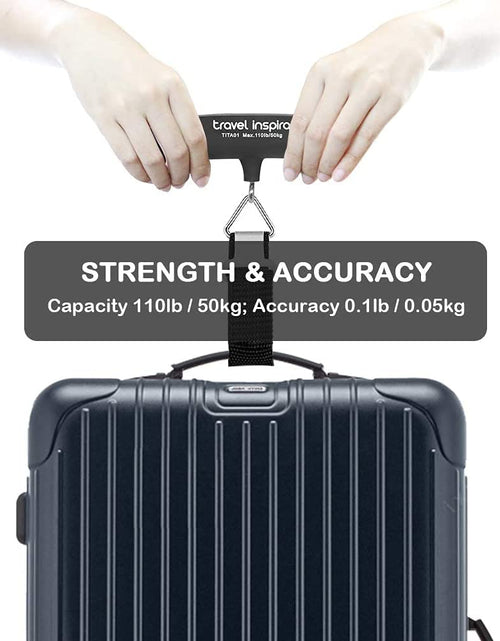 Load image into Gallery viewer, Luggage Scale, Portable Digital Hanging Baggage Scale for Travel, Suitcase Weight Scale with Rubber Paint, 110 Pounds, Battery Included
