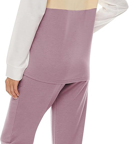 Two Piece Outfits for Women,Long Sleeve Crewneck Pullover Tops and Pants Sweatsuits Lounge Set with Pockets
