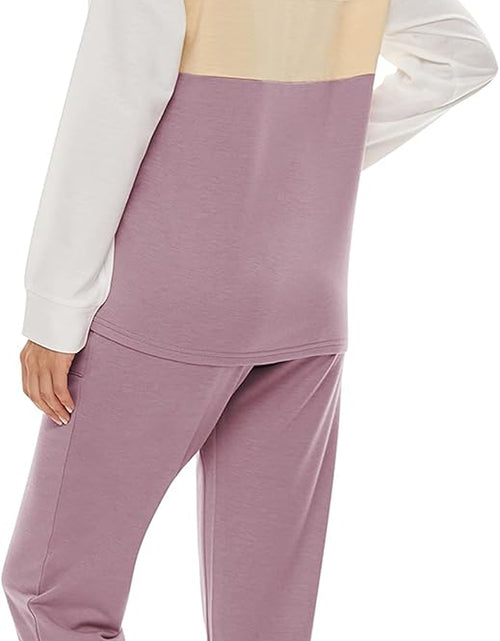Load image into Gallery viewer, Two Piece Outfits for Women,Long Sleeve Crewneck Pullover Tops and Pants Sweatsuits Lounge Set with Pockets
